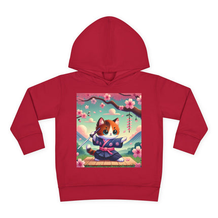 Samurai Kitten Toddler Pullover Fleece Hoodie