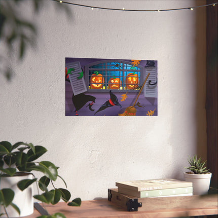 Whimsical Halloween Mischief Matte Horizontal Posters
