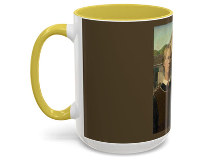 American Gothic by Grant Wood Colorful Mugs (11oz, 15oz)