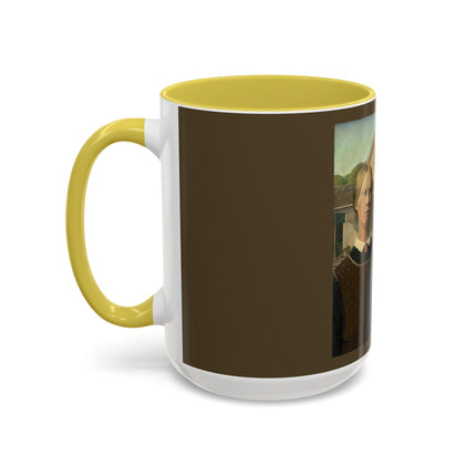 American Gothic by Grant Wood Colorful Mugs (11oz, 15oz)