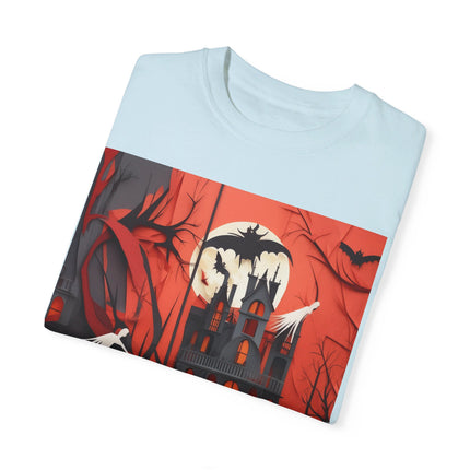 Halloween Night Scene Unisex Garment-Dyed T-shirt