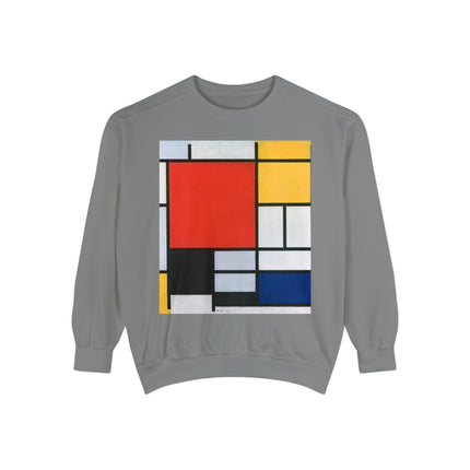 Composition with Red, Yellow, Blue, and Black by Piet Mondrian Garment-Dyed Sweatshirt