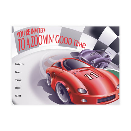 Race to the Celebration! Party Invitation! Bundles of 10, 30, 50 Pieces Available (envelopes included)