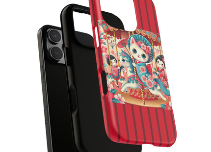 Geisha Kitten's Enchanted Carousel Phone Cases