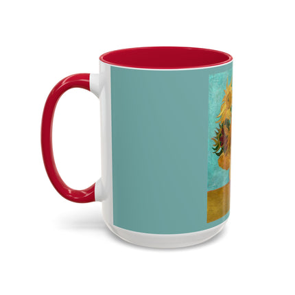 Vase with Twelve Sunflowers by Vincent van Gogh Colorful Mugs (11oz, 15oz)