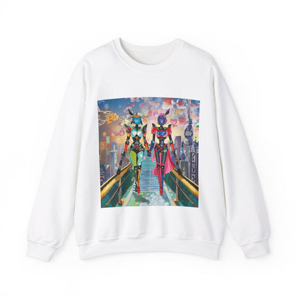 Cyber Punk Robot Models Unisex Heavy Blend™ Crewneck Sweatshirt