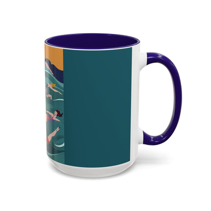 Summer Splash Colorful Mugs – Retro Beach Joy & Carefree Summer Vibes