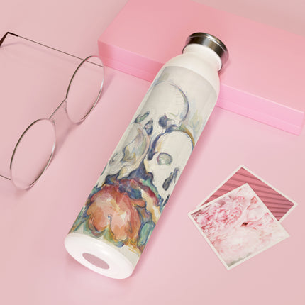 The Three Skulls by Paul Cézanne Slim Water Bottle