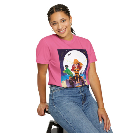 Moonlit Pirate Halloween Unisex Garment-Dyed T-shirt