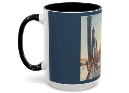 Gondola Moorings on the Grand Canal by John Singer Sargent Colorful Mugs (11oz, 15oz)