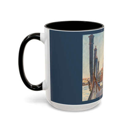 Gondola Moorings on the Grand Canal by John Singer Sargent Colorful Mugs (11oz, 15oz)
