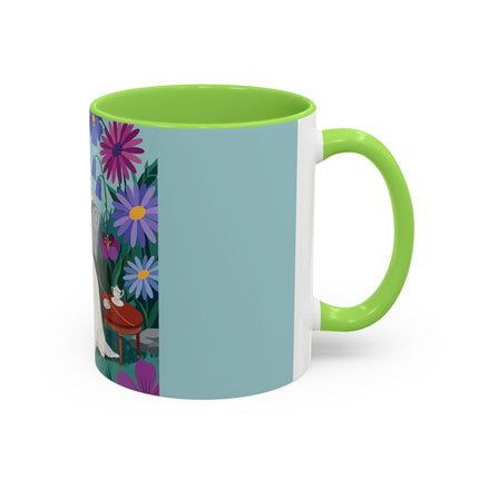 The Lady Of The Garden Tea Colorful Mugs – Art Deco Floral Elegance