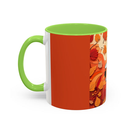 Siamese Cat at an Autumn Harvest Fair Colorful Mugs (11oz, 15oz)