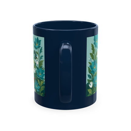🐉🌿 The Lady & The Garden Dragon Ceramic Mug – Art Deco Botanical Whimsy