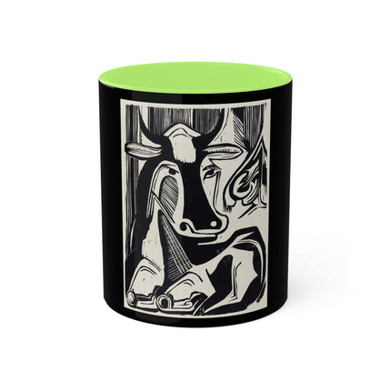 The Large Cow by Ernst Ludwig Kirchner Colorful Mugs, 11oz