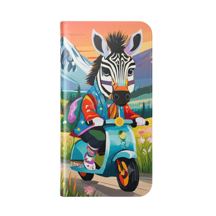 🦓🛴 Stripes on Wheels Flip Case – Sunny Adventures & Storybook Fun