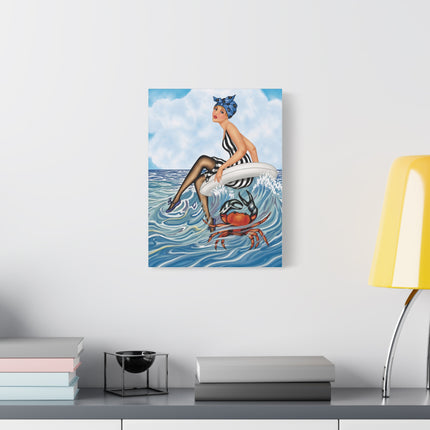 🦀🌊 The Seaside Crab Ride Placemat – Art Deco Beach Whimsy