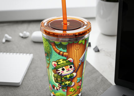 Stealthy Stripes Sunsplash Tumbler with Straw, 16oz