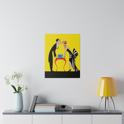 Golden Embrace – A 1920s Art Deco Moment of Passion