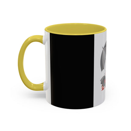The Lady of Silver Umbrellas Colorful Mug (11oz, 15oz) – Art Deco Mystery, Elegant Fashion & Silver Dreamscape