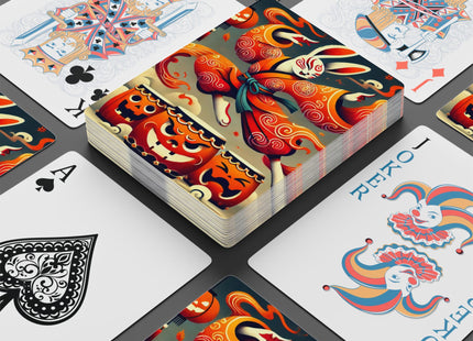 Jack-O’-Lantern Drums & The Kabuki Rabbit Playing Cards
