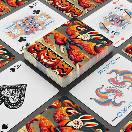 Jack-O’-Lantern Drums & The Kabuki Rabbit Playing Cards