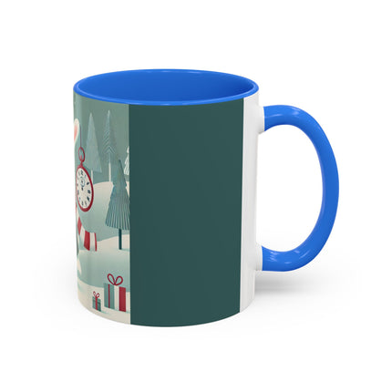 Candy Cane Timekeeper Bunny Colorful Mugs (11oz, 15oz)