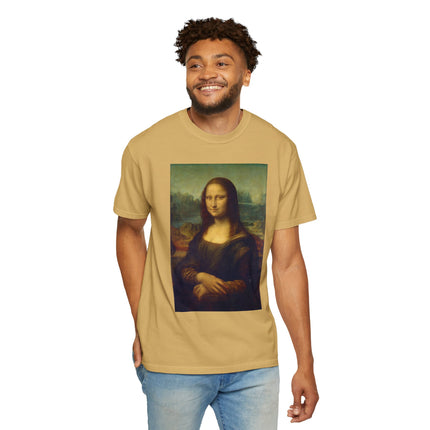 Mona Lisa by Leonardo da Vinci Unisex Garment-Dyed T-shirt