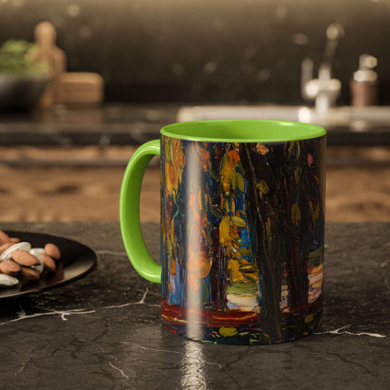In the Park of St. Cloud by Wassily Kandinsky Colorful Mugs (11oz, 15oz)