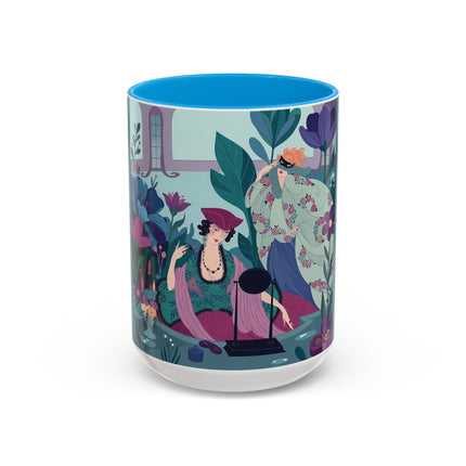 The Ladies Of The Secret Masquerade Colorful Mugs – Art Deco Floral Mystery