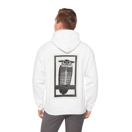 Horned Owl by Samuel Jessurun de Mesquita Heavy Blend™ Hooded Sweatshirt