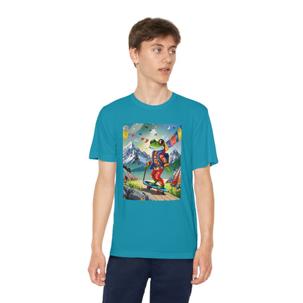 Skateboarding Frog Youth Competitor Tee – Whimsical Adventure & Playful Energy