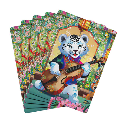 Melodies of the Snow Lion Cub Playing Cards