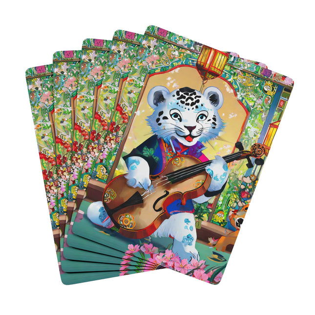 Melodies of the Snow Lion Cub Playing Cards