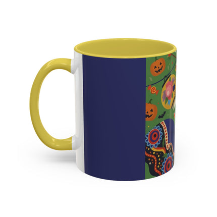 🏮🎃 The Lady Of Halloween Lanterns Colorful Mug – Colorful Art Deco Halloween Charm