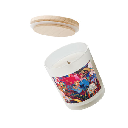 Ethereal Irises Frosted Glass Candle, 11oz