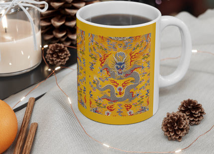 The Imperial 12-Symbol Robe, A Dragon's Regalia Ceramic Mug 11oz