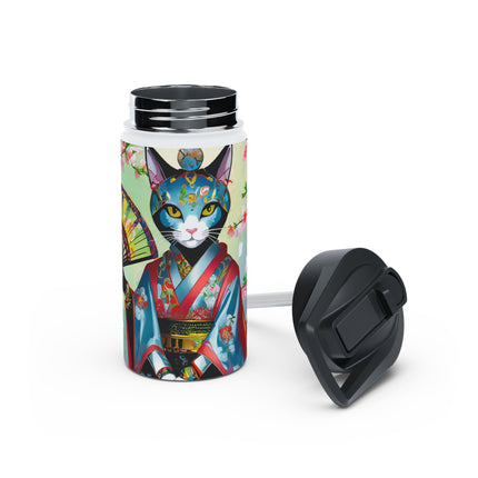 Cyberpunk Geisha Stainless Steel Water Bottle