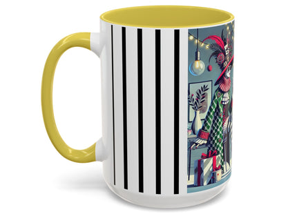 Whimsical Christmas Tea Party Colorful Mugs (11oz, 15oz)