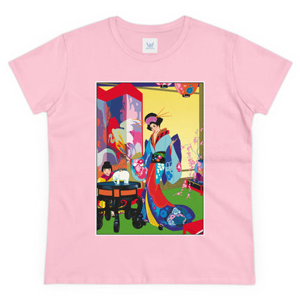 A Timeless Journey by Umberto Brunelleschi Women's Midweight Cotton Tee