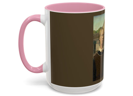 American Gothic by Grant Wood Colorful Mugs (11oz, 15oz)