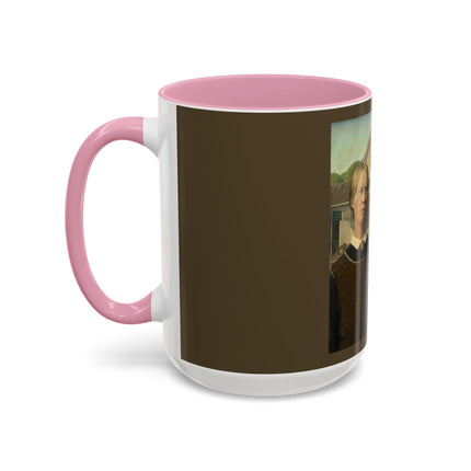 American Gothic by Grant Wood Colorful Mugs (11oz, 15oz)