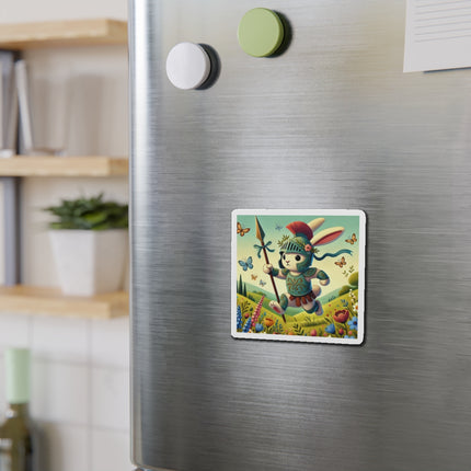 Rabbit Gladiator Die-Cut Magnets (5 Sizes)