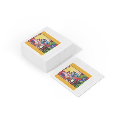 A Timeless Journey by Umberto Brunelleschi White Coined Napkins