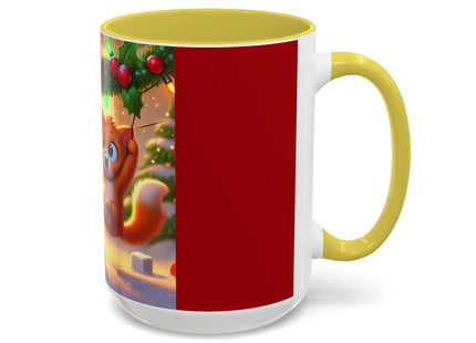 Naughty or Nice Kitten Christmas Colorful Mugs (11oz, 15oz)