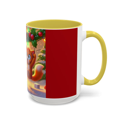 Naughty or Nice Kitten Christmas Colorful Mugs (11oz, 15oz)
