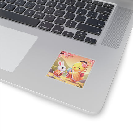 Whimsical Springtime Exchange Kiss-Cut Stickers (4 Sizes)