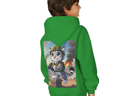 Snow Leopard Lookout Youth Heavy Blend Hooded Sweatshirt