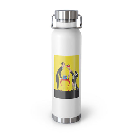 A Moment of Elegance: A Passionate Embrace Amidst Golden Splendor Copper Vacuum Insulated Bottle, 22oz