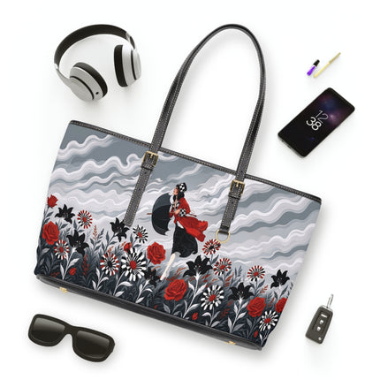 🌹☂️ The Lady In The Storm Shoulder Bag – Art Deco Fashion Drama